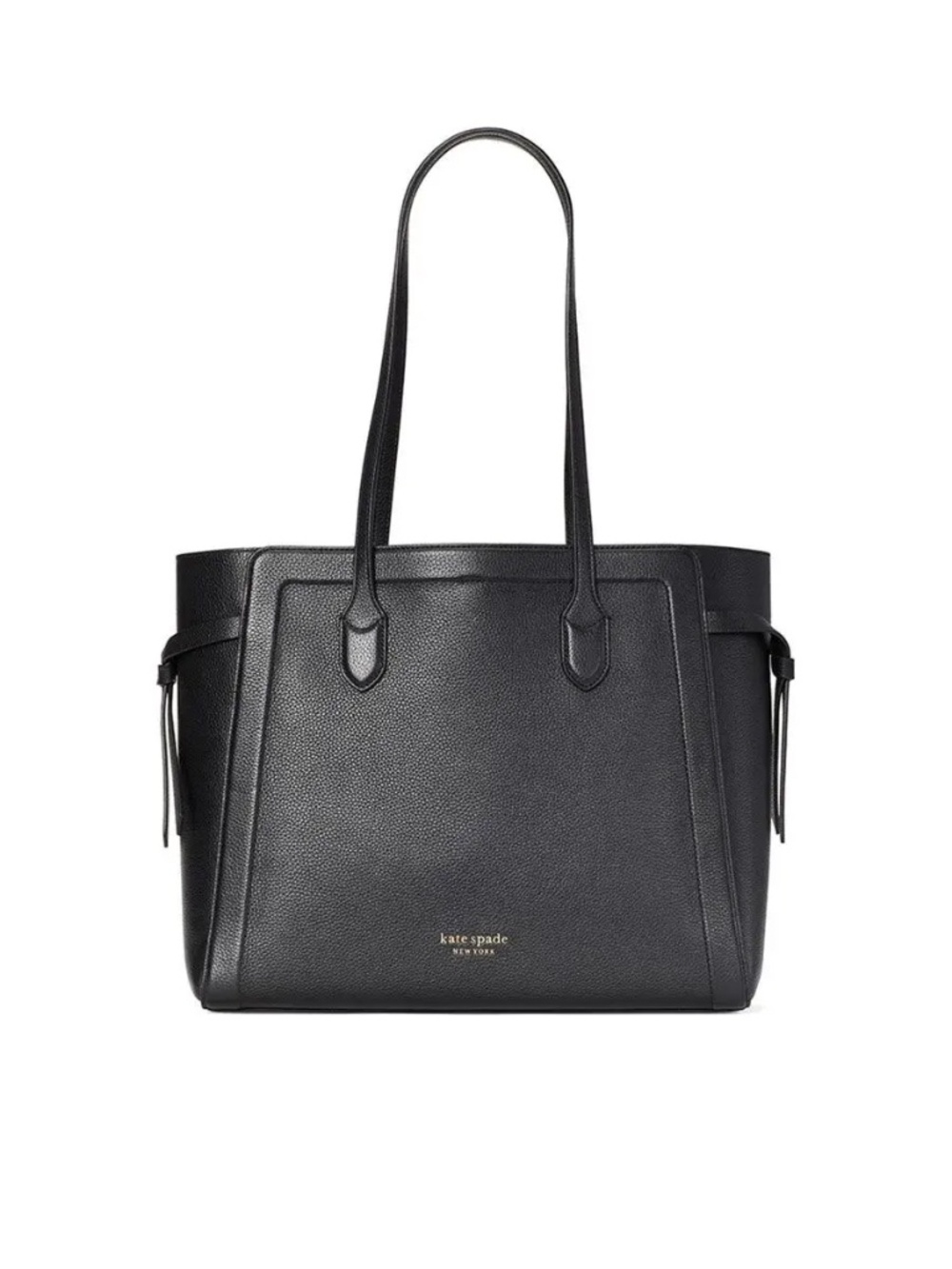 Kate Spade NY Knott Large Tote Black pebble Leather Bag Purse NWT